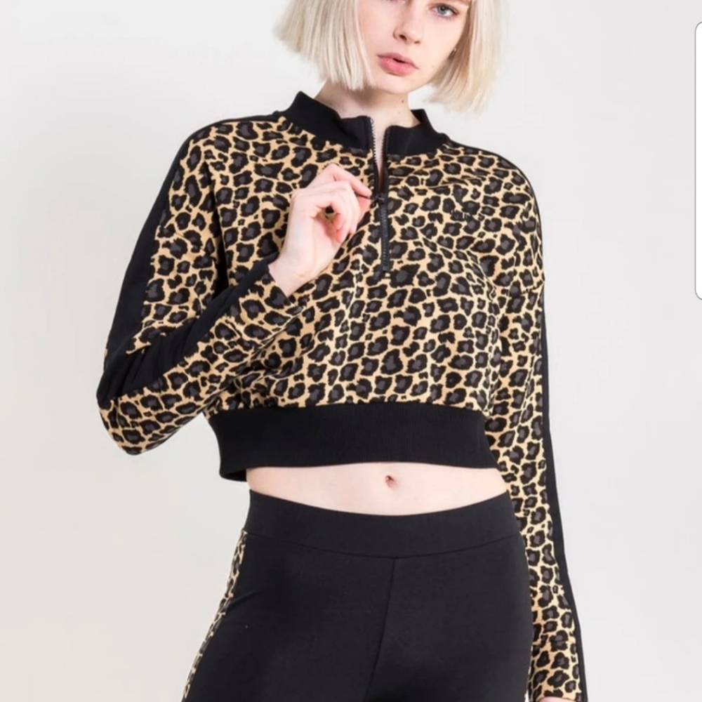 Puma Half Zip Cropped Sweater - image 1